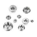 140Pcs M3 M4 M5 M6 M8 M10 M12 Hex Flange Nuts Assortment Kit-304 Stainless