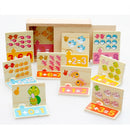 Wooden Toys, Kids Preschool Arithmetic Cards with Box for Kids Babies Early