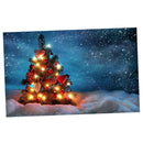 Christmas Tree Snowy Sky Wall Art Hanging Tapestry Dorm Bedspread Decor C
