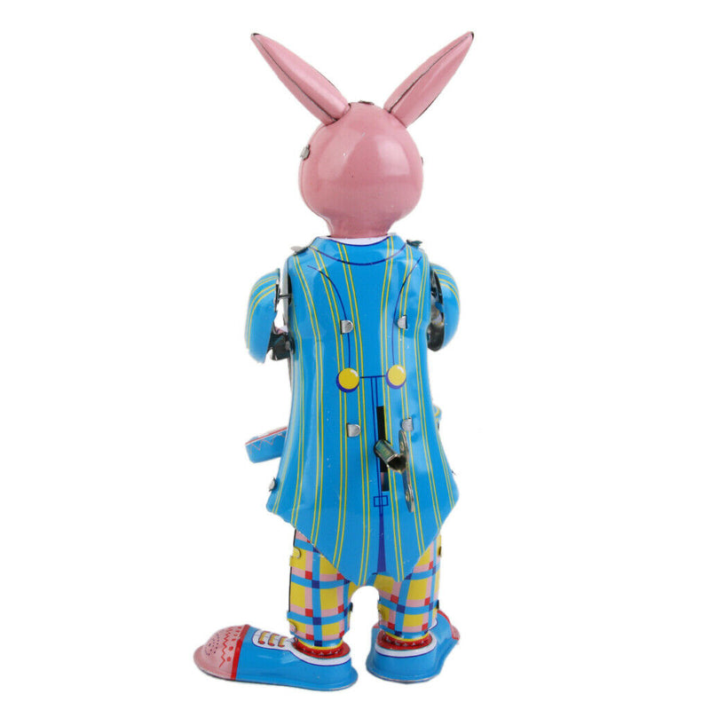 Wind Up Bunny Ribbit Drummer Clockwork Kids Toys Collectible