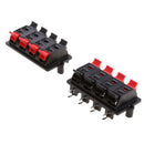 4x 8 Way 2 Row Push Release Connector Plate Stereo Speaker Terminal