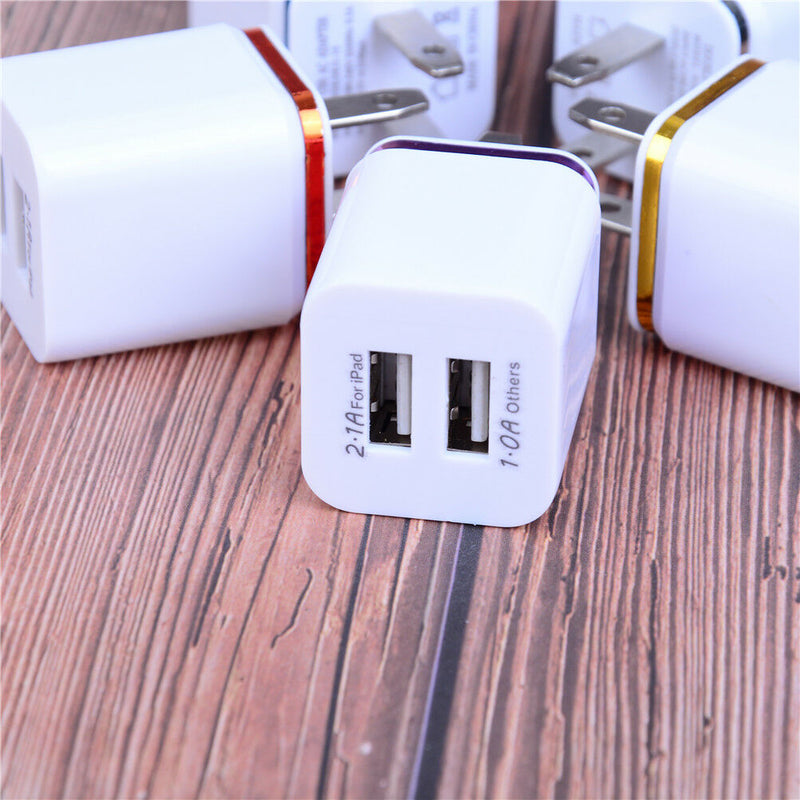 US Plug dual USB 2.1A/1A home wall power charger adapter for phone  OZ
