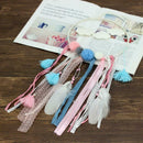 Circular Handmade Feather LED Dreamcatcher Hanging Household Decor Ornament Home