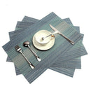 Placemats Set of 4 Crossweave Woven Vinyl Placemat for Kitchen Table Heat R Z4X6