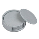 Coaster PU Leather Non Slip Coasters with Holder for Drinks Protect Furnitu