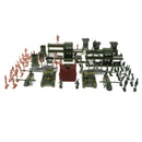 130 Pieces WWII  Men Playset 5cm Soldier Action Figures With Accessories