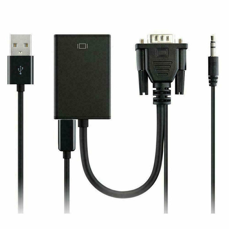 VGA Male To HDMI Female 1080P Audio TV AV HDTV Video Cable Converter Adapte A5P8