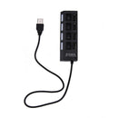 4 Port USB Charging Dock Station Quick Charger with Indicator and Switches