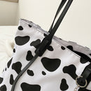 Milk Cow Print Women Shoulder Bags Ladies Large Capacity Handbag Daily Tote