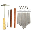 17 Keys Kalimba DIY Parts Key Thumb Piano Bridge Tuning Hammer Kit Accessories