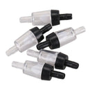 5-Piece Plastic One Way Aquarium Fish Tank Air Check Valves, Clear/Black F6R2