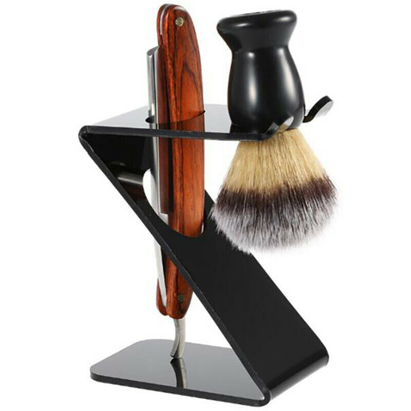 Shaving Razor Arcylic Stand Shaving Brush Holder Organizer Barber Z Shape To Kw