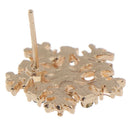 Lovely Rhinestone Alloy Christmas Snowflake Shape Stud Earring Lady's Jewe 3C