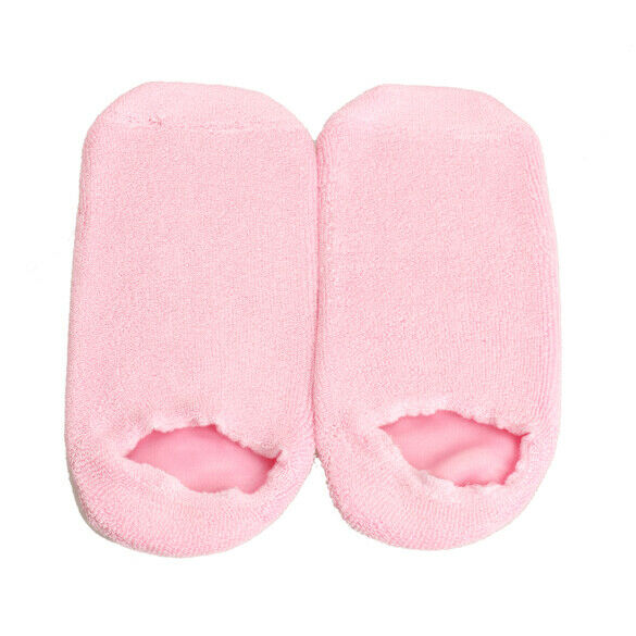 1 Pair Pink Moisturize Soften Repair Cracked Skin Treatment Gel Spa Socks A#S