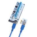 PCI-E 1x to 16x Adapter Video Extender Card Mining Cable with 3 Power Ports