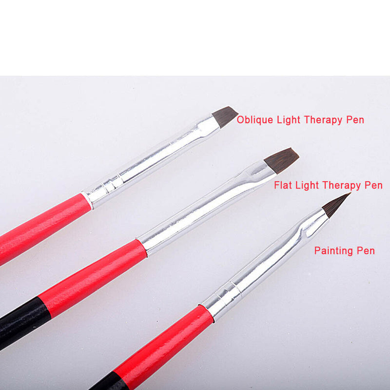 3pcs Nail Art Design Drawing Painting Dotting Tool Pen Polish Brush Set