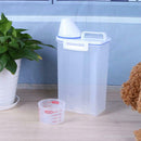 Pet Food Storage Barrels Container Dry Food Dispenser with Measuring Cup
