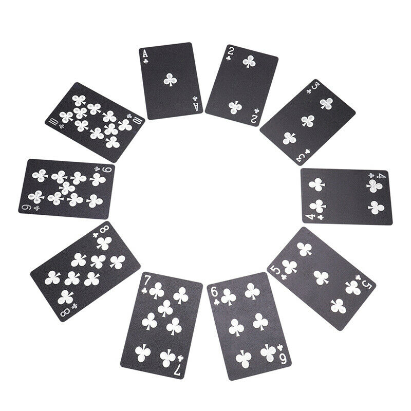 Waterproof Plastic Playing Cards Game Black Poker Polish Poker Star Board GSEAU