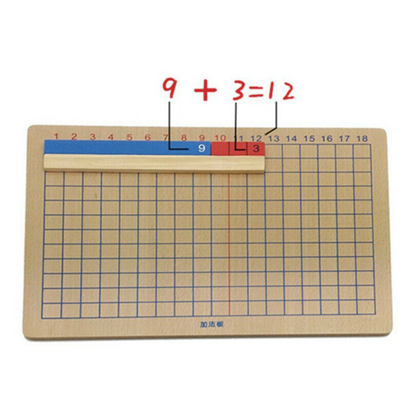 Wood Montessori Mathematics Teaching Material Addition Subtraction Board Mi K7S7
