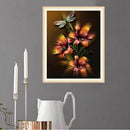 5D DIY Diamond Embroidery Lily Flower and Dragonfly Diamond Painting Cross