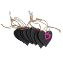 10 Wood Mini Chalkboard Hanging Tag Wedding Gifts Party Favors Fuchsia Heart
