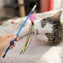 Funny Ring Paper Ball Cat Stick Teaser Wand Cats Interactive Toys (Pink)