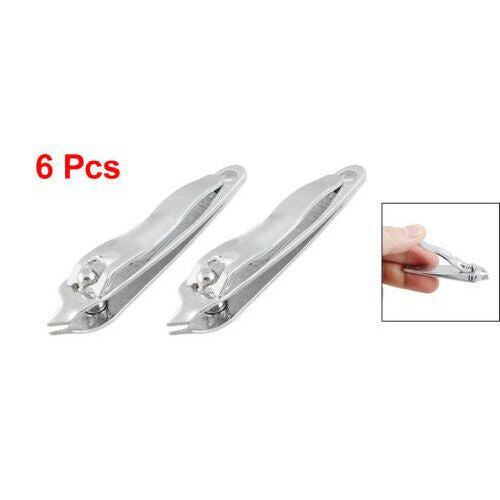 Slanted Tip Metal Manicure Tool Pedicure Nail Clipper Cutter 6 Pcs J3B8
