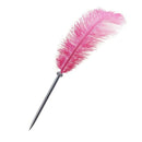New Pretty Wedding Guest Book Signing Pen Ostrich Feather Long Quill Signin F2Z5