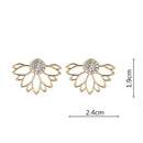 3 Pairs Hollow Flower Crystal Earrings Hanging Ear Stud for Women Jewelry