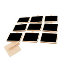 10x Mini Wooden Message Board Small Memo Note Chalkboard Clip Hanging Sign Note
