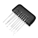 Professional Dental Oral Hygiene Kit 8 Tools Deep Cleaning Teeth Scaler Car K0A8