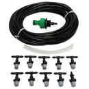 Black DIY Micro Drip Irrigation Kit System Hose Garden Atomize Plant Wateri X9F5