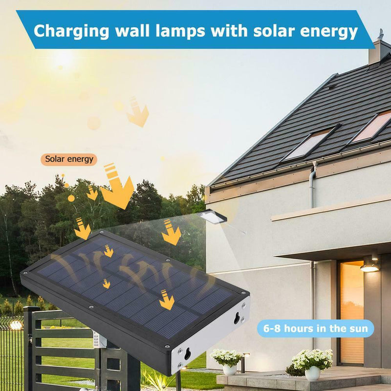 48 LED Waterproof PIR Motion Sensor Solar Light Garden Lamp w/ Pole (Black) A