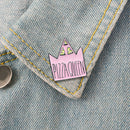 Cartoon Crown Princess Brooches Badge Backpack Shirt Lapel Pins (Style 1) A