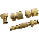 4 Brass Hose TapHosepipe Quick Pipe Fitting Set Connector Garden Spray Nozzle