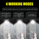 160COB Waterproof Solar Wall Light Motion Sensor Remote Control Lamp (C)