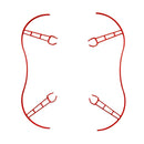 2PCS QR Propeller Bumper Guard For Parrot Bebop 2.0 Prop Protector Red