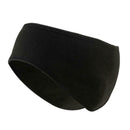 Outdoor Fleece Ponytail Headband Yoga Running Fitness Sweatband (Black) A
