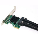 4 Port 6G PCI-E to SATA3.0 Expansion Miner Adapter Card SSD IPFS Controller Card
