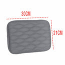 Grey Dust-proof PU Leather Car Armrest Pad Cover Auto Center Console Cushion Mat
