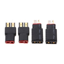 4 Pack RC TRX Plug to T Plug Connector Adapter No Wires for RC Lipo Battery