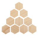 10x MDF Wooden Bases Hexagon Hex  Cut Unpainted Decor Craft 3.5x3.1inch