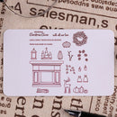 Christmas Series Transparent Silicone Seal Paper Cutting Mold for Scrapbook A