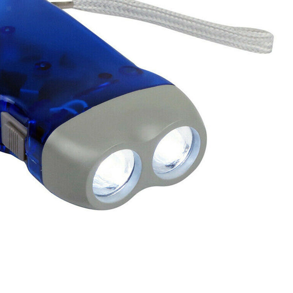 4x Hand Crank Flashlight High Lumen Handheld Flash Light with On/Off switch,