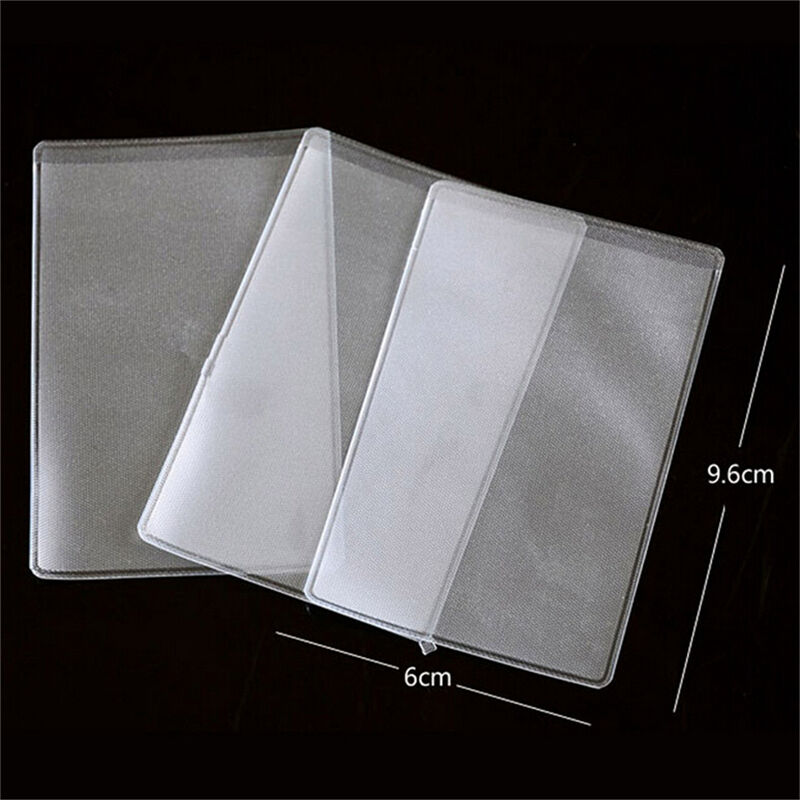 10X PVC Credit Card Holder Protect ID Card Business Card Cover Clear Frosted Z