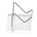 1 PC Stainless Steel Mineral  Stand Display Holder Rack Acrylic Support Base For