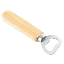 Stainless Steel Bottle Opener Wood Handle Drink Beer Cap Lid Kitchen Launcher