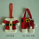 6x Santa Suit Christmas Cutlery holder tableware Silverware bag DecorationsB Hn