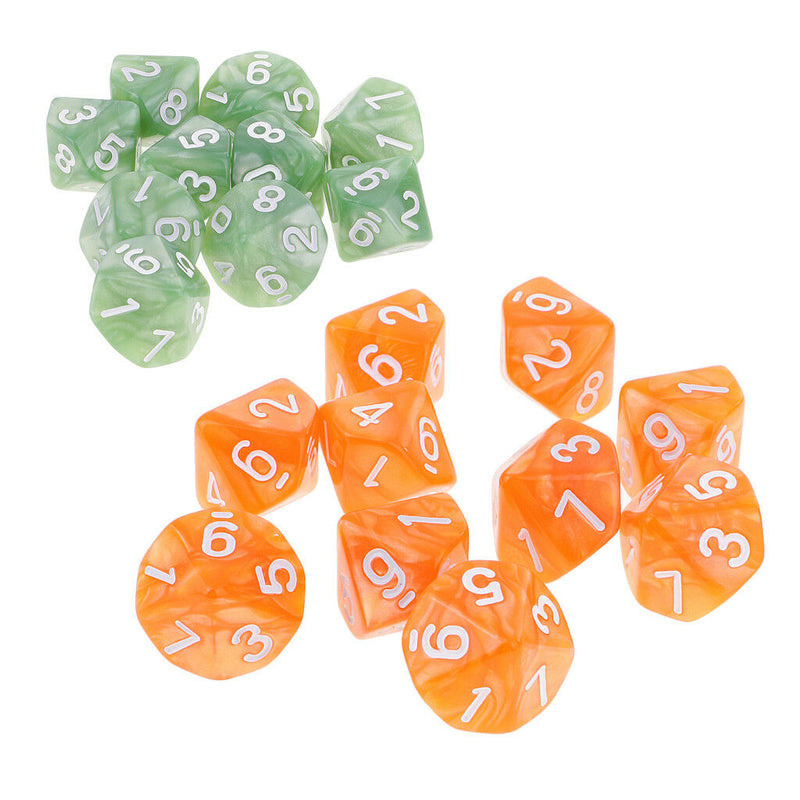 20pcs 10 Sided Dice D10 Polyhedral Dice for Dungeons &Dragons DND RPG MTG