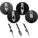 22Pcs Stainless Steel Tattoo Nozzle Tips Set with 6 Colors Aluminum Ribbed